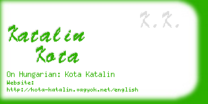 katalin kota business card